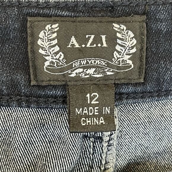 AZI Jeans Womens Size 12 Flair Leg Button Ankle‎ Stretch Stylish Western Fashion - Picture 4 of 10